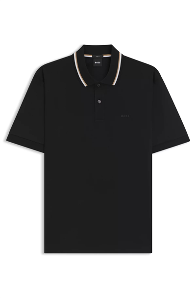 Boss Erkek Polo Yaka T-Shirt Siyah