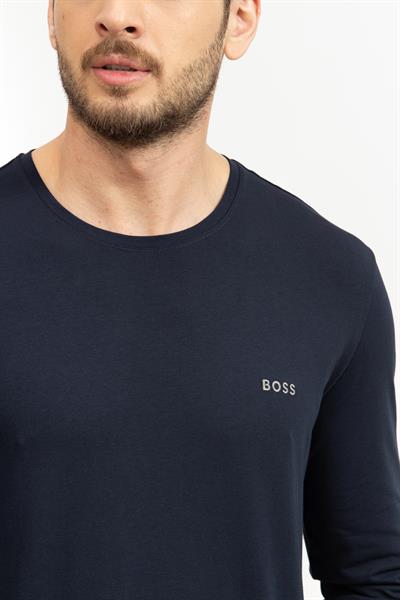 Boss Erkek Uzun Kollu T-Shirt Mavi