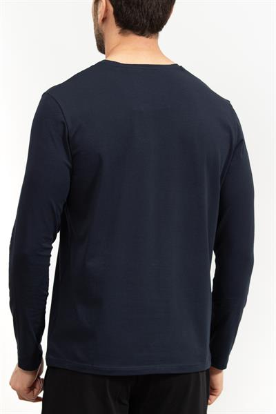 Boss Erkek Uzun Kollu T-Shirt Mavi
