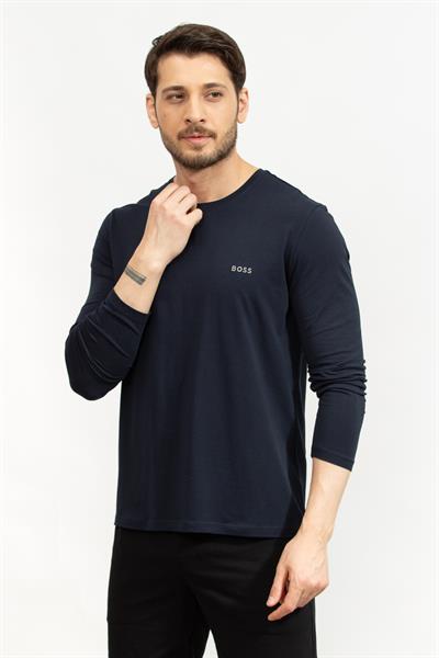 Boss Erkek Uzun Kollu T-Shirt Mavi