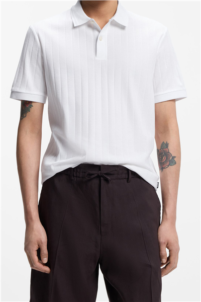 Boss H Parlay 236 Erkek Polo Yaka T-Shirt Beyaz
