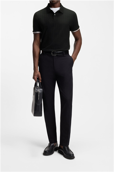 Boss H Parlay 236 Erkek Polo Yaka T-Shirt Siyah