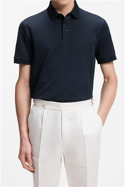 Boss H Parlay 242 Erkek Polo Yaka T-Shirt Mavi