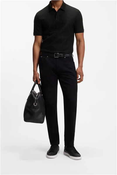 BOSS H Parlay 321 Erkek Polo Yaka T-Shirt Siyah