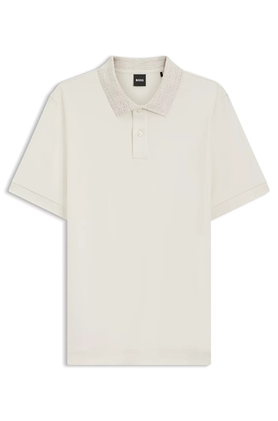 BOSS H Parlay 49 Erkek Polo Yaka T-Shirt Beyaz