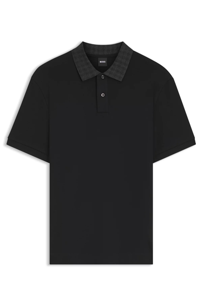 BOSS H Parlay 49 Erkek Polo Yaka T-Shirt Siyah