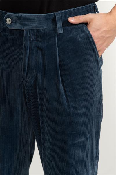Boss H Perin Pleat 224 Erkek Chino Pantolon Mavi