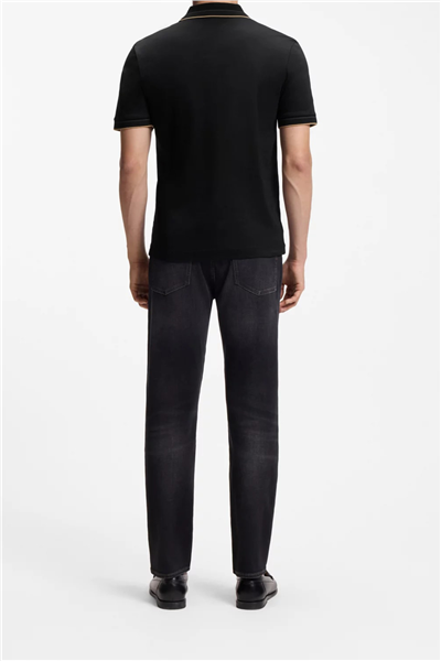 BOSS H Phillipson 195 Erkek Polo Yaka T-Shirt Siyah
