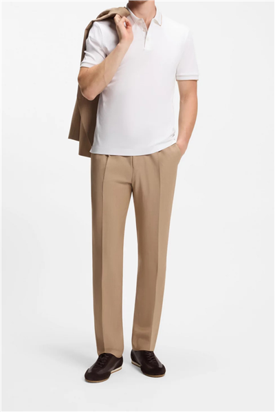 BOSS H Phillipson 195 Erkek Polo Yaka T-Shirt Beyaz