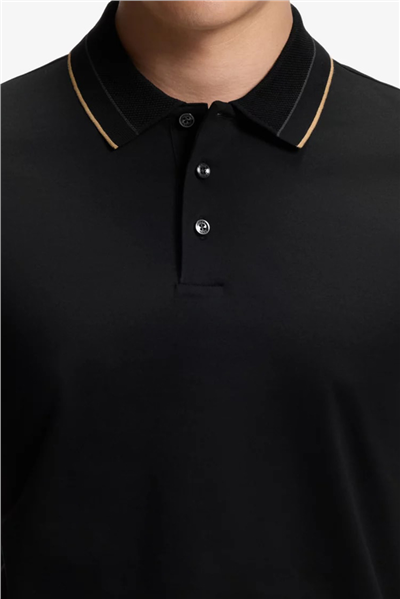 BOSS H Phillipson 195 Erkek Polo Yaka T-Shirt Siyah