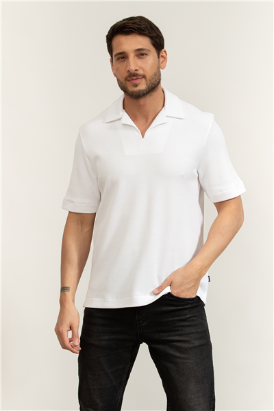 Boss H Ponti 12 Erkek Polo Yaka T-Shirt Beyaz