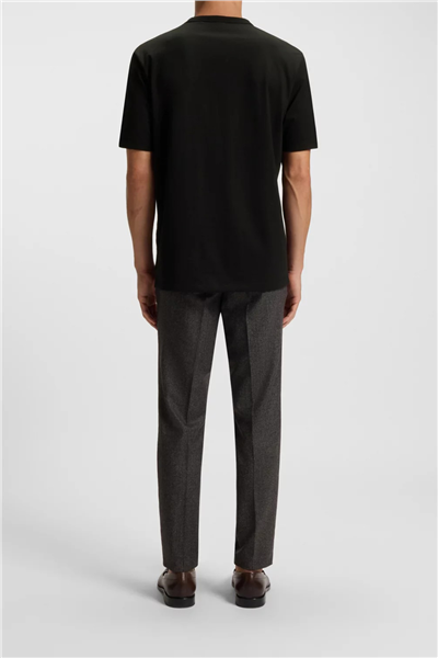 BOSS H Taut 15 Erkek Bisiklet Yaka T-Shirt Siyah