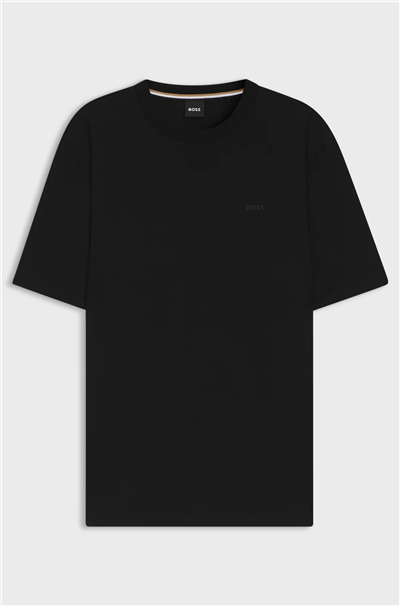BOSS H Taut 15 Erkek Bisiklet Yaka T-Shirt Siyah