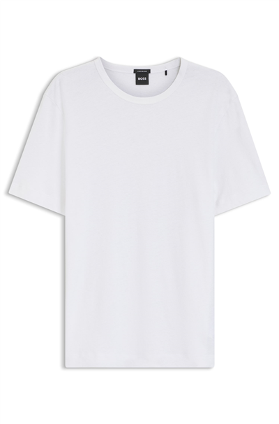 Boss H Taut 235 Erkek Bisiklet Yaka T-Shirt Beyaz