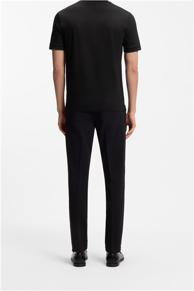 Boss H Tessler 238 Erkek Bisiklet Yaka T-Shirt Siyah