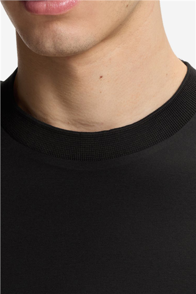 Boss H Tessler 238 Erkek Bisiklet Yaka T-Shirt Siyah