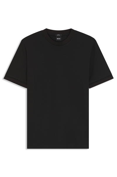Boss H Tessler 238 Erkek Bisiklet Yaka T-Shirt Siyah
