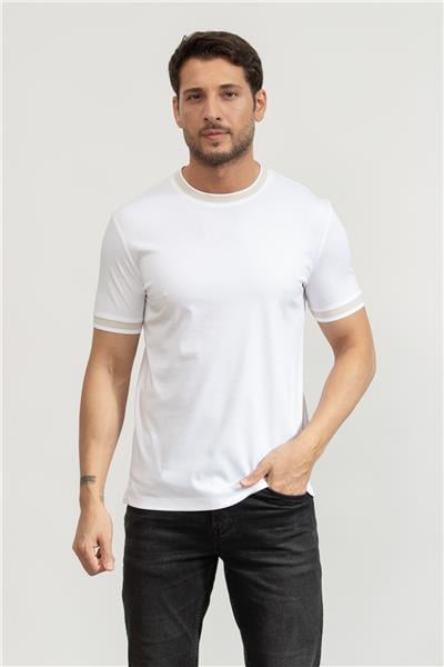 BOSS H-Tessler Erkek Bisiklet Yaka T-Shirt