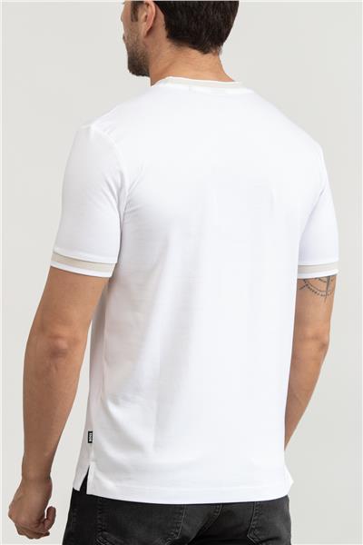 BOSS H-Tessler Erkek Bisiklet Yaka T-Shirt