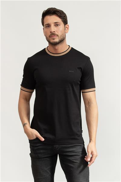 BOSS H-Tessler Erkek Bisiklet Yaka T-Shirt