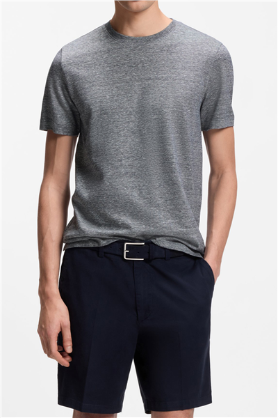 Boss H Thompson 235 Erkek Bisiklet Yaka T-Shirt Mavi