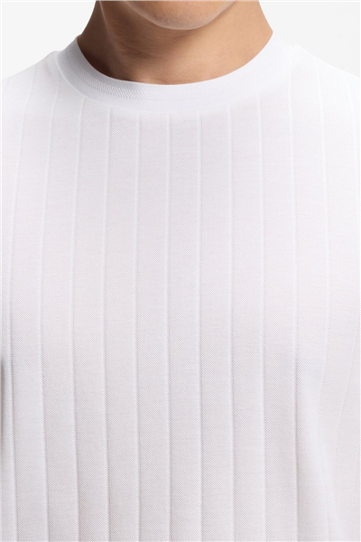 Boss H Thompson 236 Erkek Bisiklet Yaka T-Shirt Beyaz