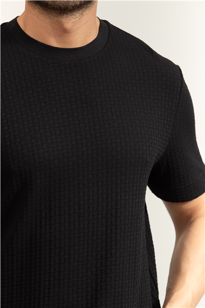 Boss H Thompson 251 Erkek Bisiklet Yaka T-Shirt Siyah