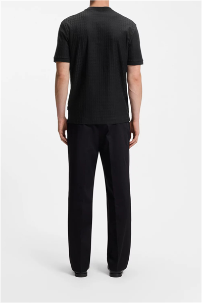 BOSS H Thompson 321 Erkek Bisiklet Yaka T-Shirt Siyah