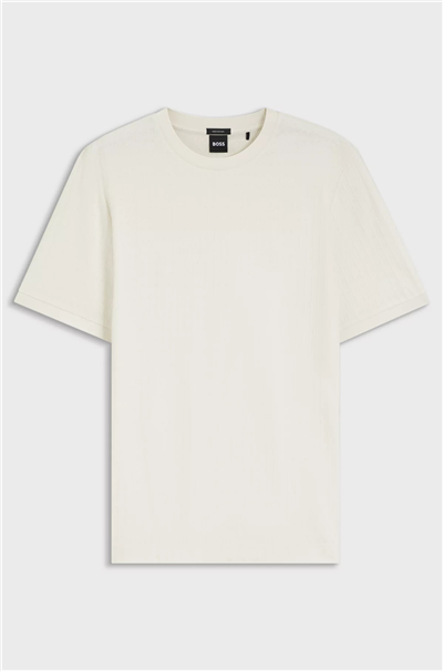 BOSS H Thompson 321 Erkek Bisiklet Yaka T-Shirt Beyaz