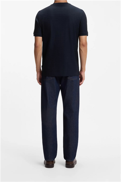 BOSS H Thompson 321 Erkek Bisiklet Yaka T-Shirt Mavi