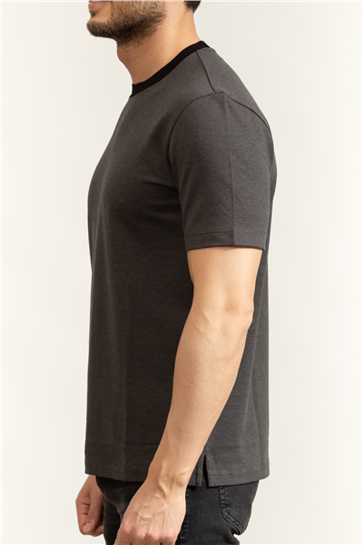 Boss H Thompson Erkek Bisiklet Yaka T-Shirt Siyah