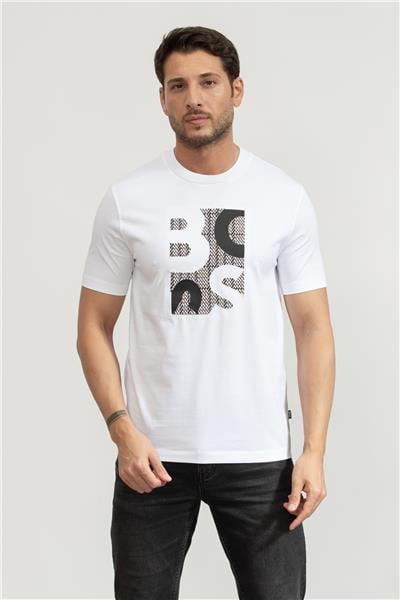 BOSS H-Thompson Erkek Bisiklet Yaka T-Shirt