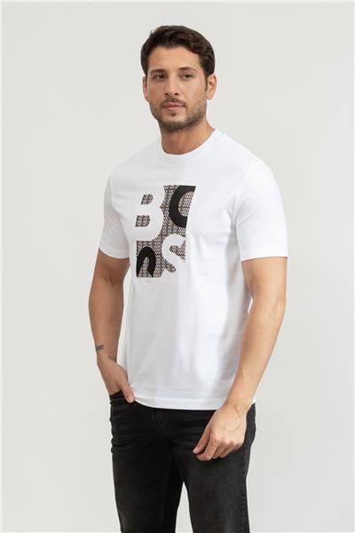 BOSS H-Thompson Erkek Bisiklet Yaka T-Shirt