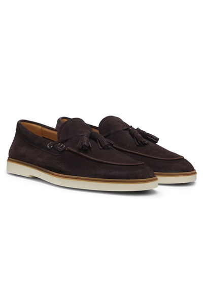 BOSS Hedley Loaf Sdts Erkek Loafer Kahverengi