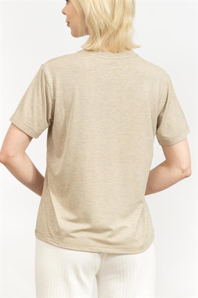 Boss Kadın Bisiklet Yaka T-Shirt