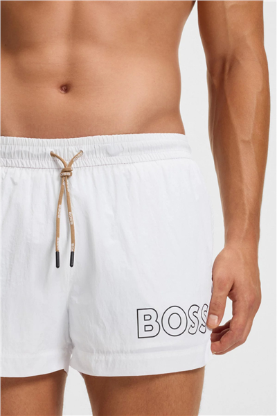 Boss Mooneye Erkek Şort Mayo Beyaz