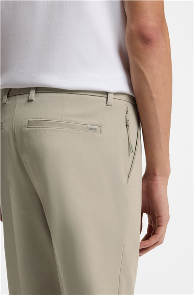 BOSS P-Kaiton1-Zip Erkek Pantolon Bej