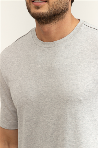 Boss P Taut 89 Erkek Bisiklet Yaka T-Shirt Gri