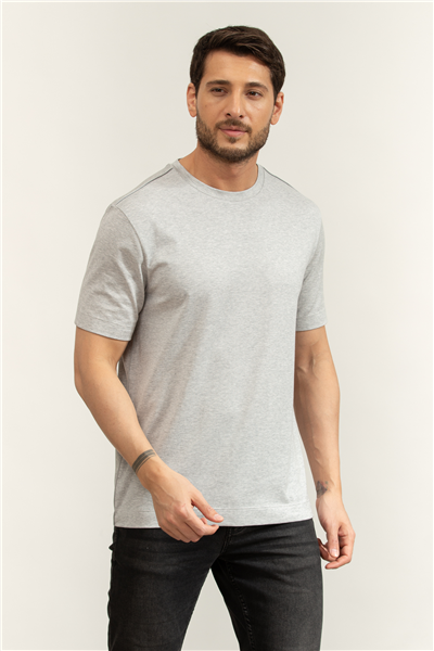 Boss P Taut 89 Erkek Bisiklet Yaka T-Shirt Gri
