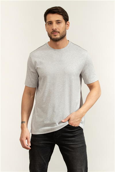 Boss P Taut 89 Erkek Bisiklet Yaka T-Shirt Gri