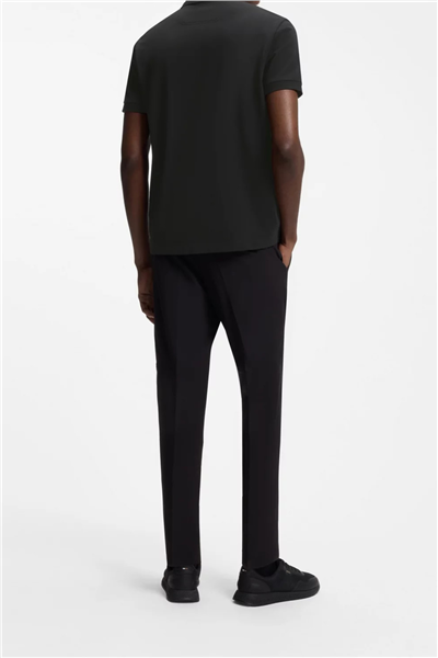 BOSS Paddy Structure Erkek Polo Yaka T-Shirt Siyah