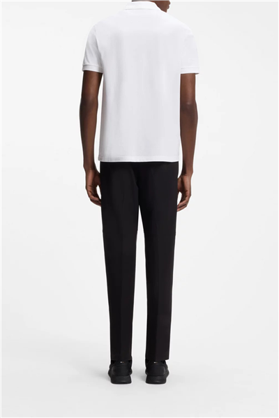 BOSS Paddy Structure Erkek Polo Yaka T-Shirt Beyaz