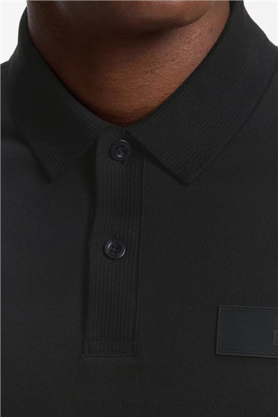 BOSS Paddy Structure Erkek Polo Yaka T-Shirt Siyah