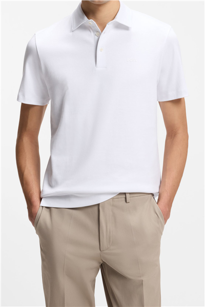 Boss Palosh Erkek Polo Yaka T-Shirt Beyaz