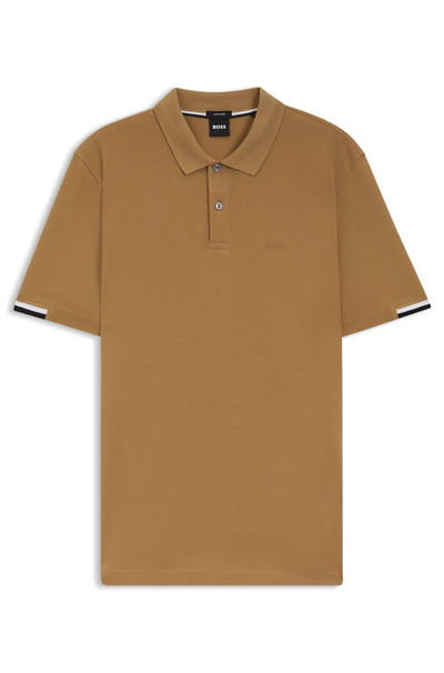 Boss Parlay Erkek Polo Yaka T-Shirt Bej