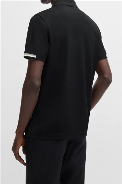 Boss Parlay Erkek Polo Yaka T-Shirt Siyah