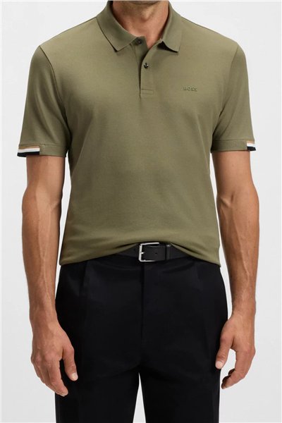 Boss Parlay Erkek Polo Yaka T-Shirt Yeşil