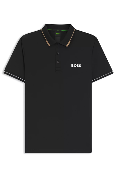 BOSS Paul Pro Erkek Polo Yaka T-Shirt Siyah