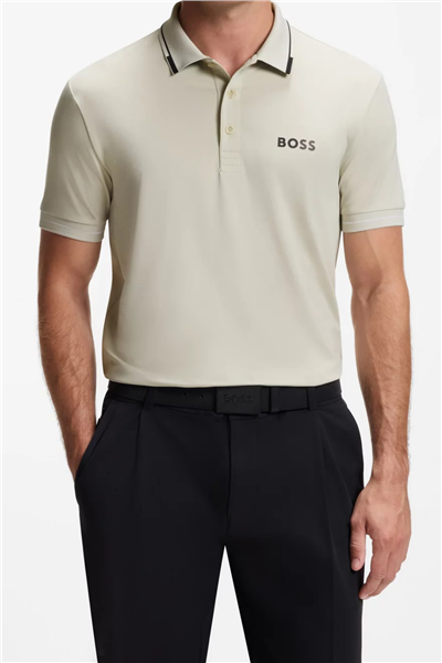 BOSS Paul Pro Erkek Polo Yaka T-Shirt Bej