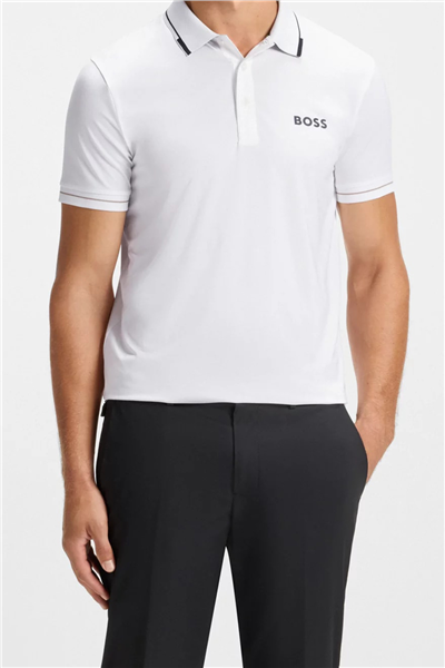 BOSS Paul Pro Erkek Polo Yaka T-Shirt Beyaz